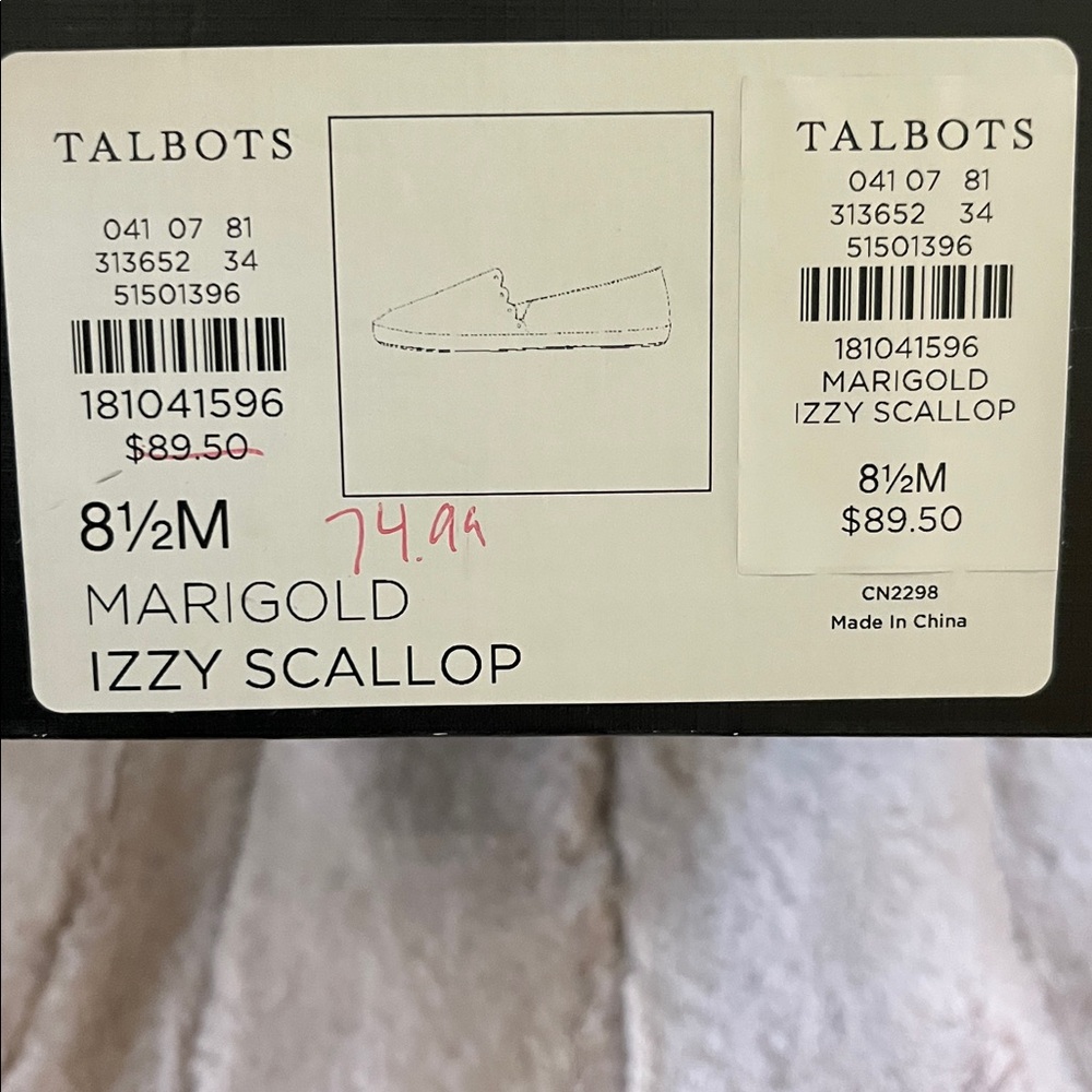 Talbots Izzy Scallop Marigold Suede Espadrilles New - 8.5 - Picture 11 of 11
